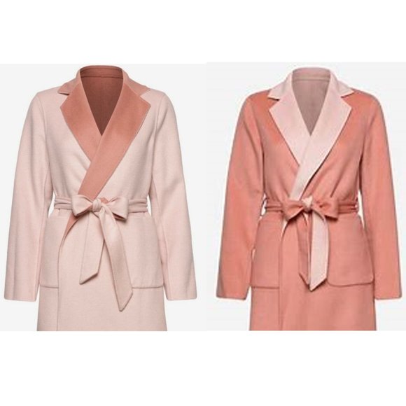 Lauren Ralph Lauren Reversible Wool-Blend Coat L - Picture 1 of 16